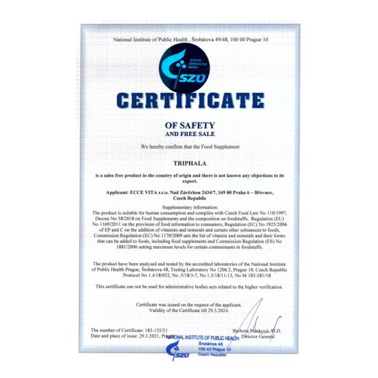 Triphala bio 60 kapslí
