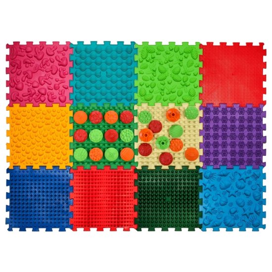 Masážní podložka Mix Puzzle 12 dílů + vzory zdarma