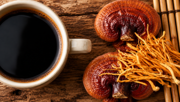 Houbová káva bez cukru