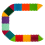Masážní podložka Puzzle 10 prvků + 6 trojúhelníků - Počet prvků: 16