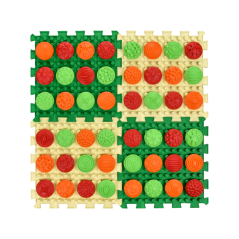 Masážní podložka Mix Puzzle 4 díly + 4 sady modulů vzory