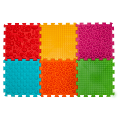 Masážní podložka Mix Puzzle 6 prvků měkká