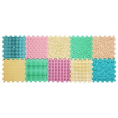 Masážní podložka Puzzle Mix Pastel 10 prvků