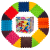 Masážní podložka Puzzle 8 prvků + 8 trojúhelníků