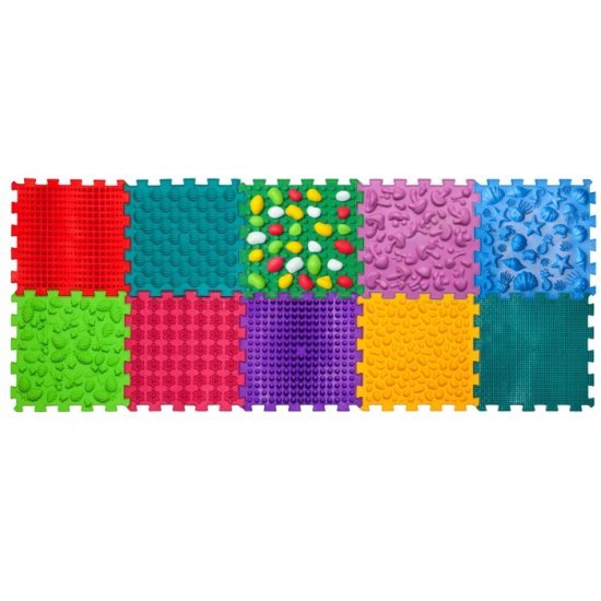 Masážní podložka Mix Puzzle 10 dílů + modul kameny