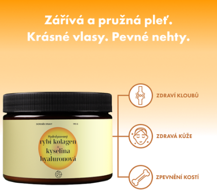 Hydrolyzovaný rybí kolagen+kyselina hyaluronová příchuť mango 195g