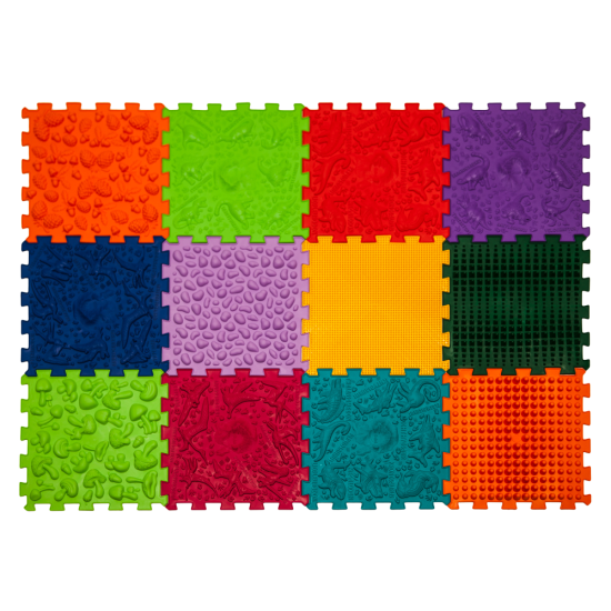Masážní podložka Puzzle Dinosauři 12 prvků