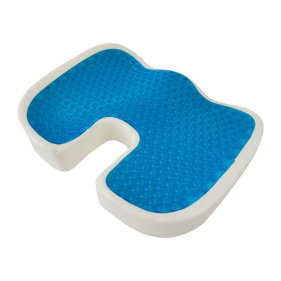 Gelový podsedák z paměťové pěny na židli 45 × 35 × 7 cm se zipem