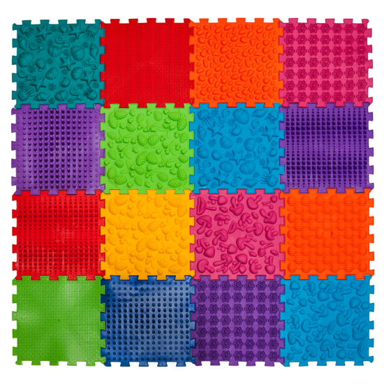 Masážní ortopedická podložka Puzzle Mega Mix 16 modulů