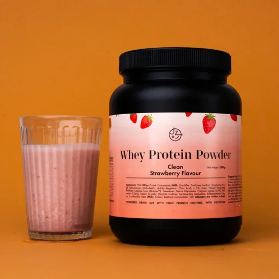 Syrovátkový protein s příchutí jahoda