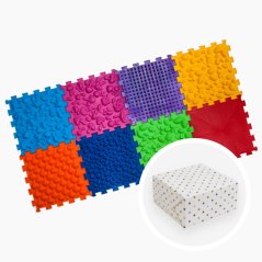 Masážní ortopedická podložka Puzzle Mix 8 modulů – dárek