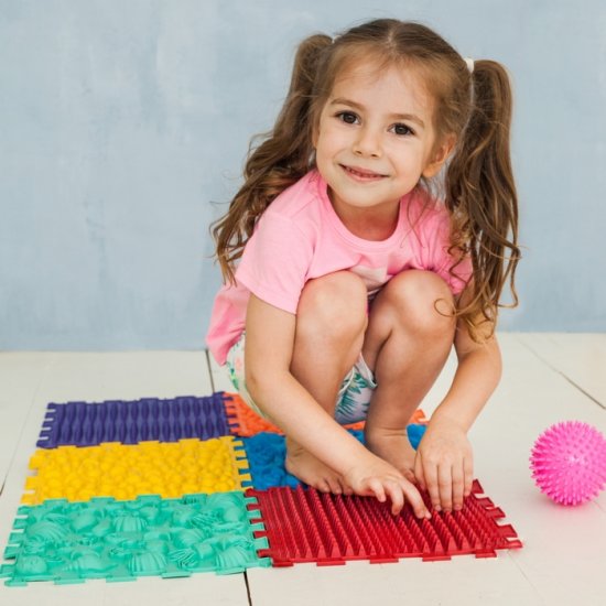 Masážní ortopedická podložka Puzzle Mořské 9 modulů