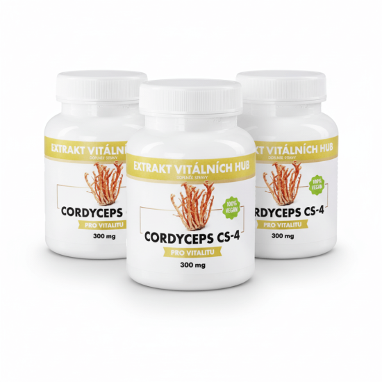 Cordyceps CS-4 - Housenice čínská 360 kapslí 2 + 1 ZDARMA