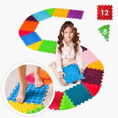 Masážní podložka Puzzle 12 prvků + 8 trojúhelníků