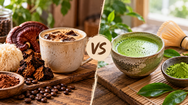 Houbová káva vs matcha: jaký je mezi nimi rozdíl