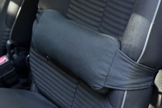 Ortopedický polštář na opěradlo pro řidiče 34 × 13 × 8 cm s upevňovacími popruhy J2508