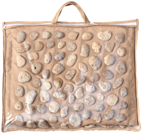 Masážní ortopedická podložka s přírodními oblázky SOFT 74 × 44 cm