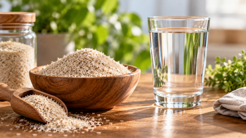 Psyllium a voda: proč je důležitý dostatečný pitný režim