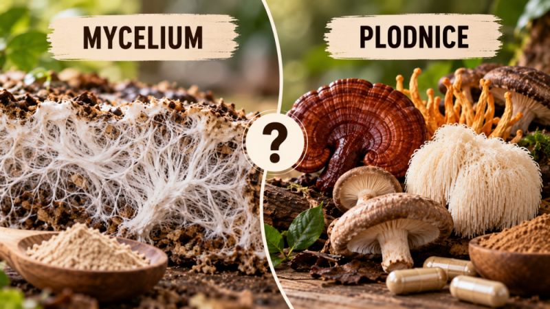 Mycelium nebo plodnice: jaký je rozdíl