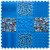Masážní ortopedická podložka Puzzle Mix 9 modulů modrá
