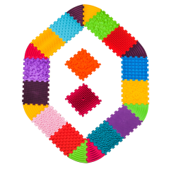 Masážní podložka Puzzle 14 prvků + 8 trojúhelníků pro fyzioterapii psů