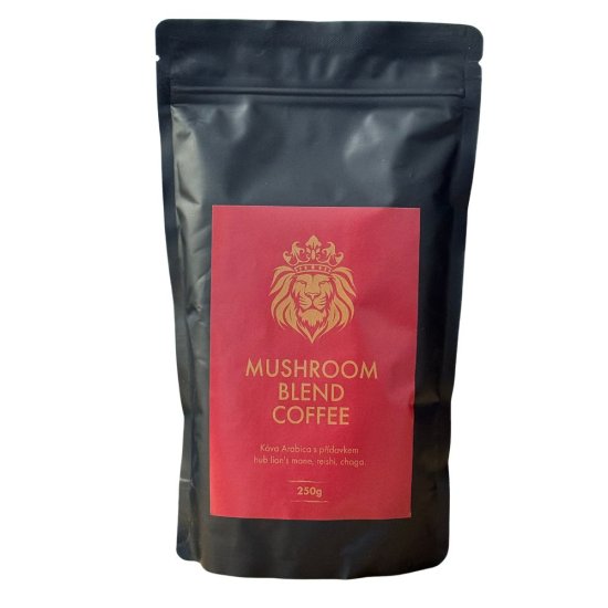 Houbová káva (Káva Arabica, Lví Hříva, Reishi, Chaga) 250 g