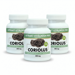 Coriolus - Outkovka pestrá 360 kapslí 2 + 1 ZDARMA