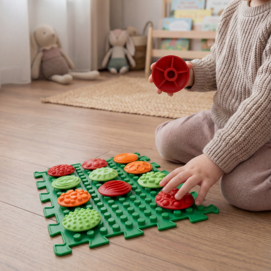 Masážní podložka Mix Puzzle 10 dílů + vzory zdarma