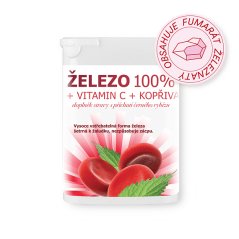 Železo 100% + vitamín C + kopřiva tbl. 90
