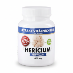 Hericium 50%, Lví hříva min.50% polysacharidů a 20% Beta glukanů