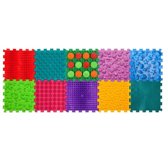 Masážní podložka Mix Puzzle 10 dílů + vzory zdarma