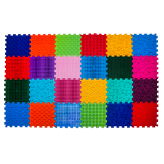 Masážní ortopedická podložka Puzzle Mix 24 modulů pro fyzioterapii psů
