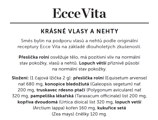 Bylinný čaj Krásné vlasy a nehty