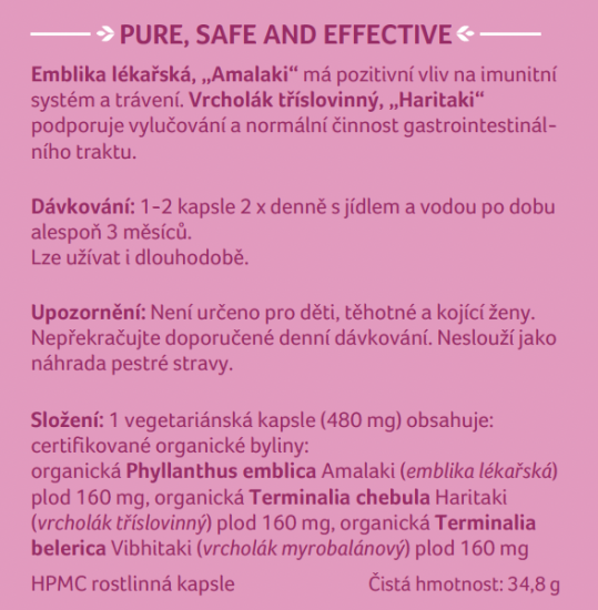 Triphala bio 60 kapslí