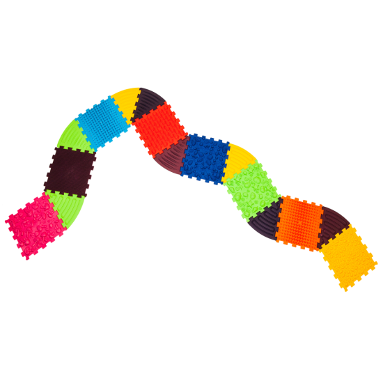 Masážní podložka Puzzle 8 prvků + 8 trojúhelníků - Počet prvků: 16