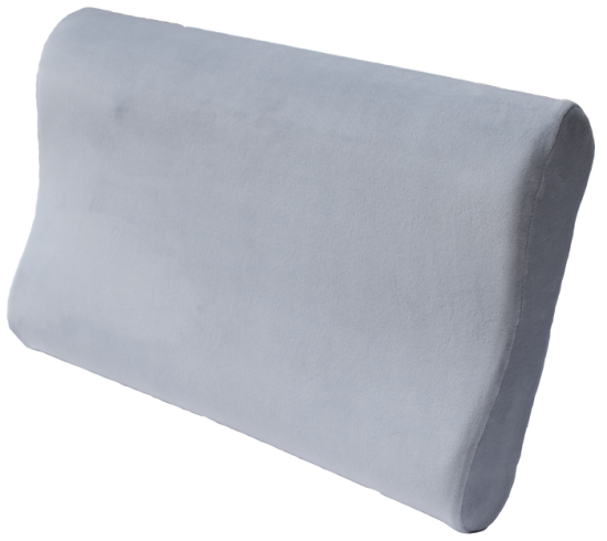Ortopedický polštář s paměťovým efektem s válečky XL 58 × 40 cm šedý J2526