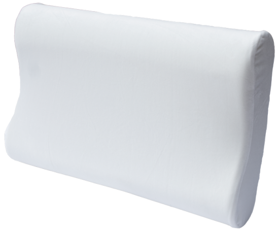 Ortopedický polštář s paměťovým efektem s válečky XL 58 × 40 cm mléčný J2526
