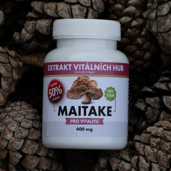 Maitake 50% - Trsnatec lupenitý (Grifola frondosa)  min.50% polysacharidů a 20% Beta glukanů