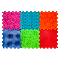 Masážní ortopedické podložky "Puzzle Mix" 6 modulů