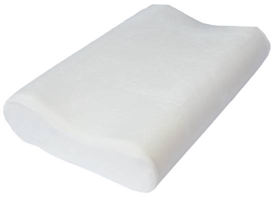 Ortopedický polštář s paměťovým efektem s válečky XL 58 × 40 cm mléčný J2526