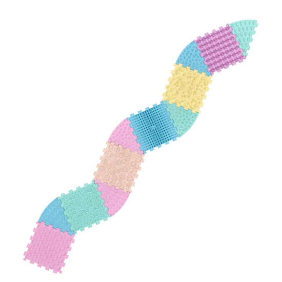 Masážní podložka Mix Puzzle 6 dílů + 6 sektorů pastel