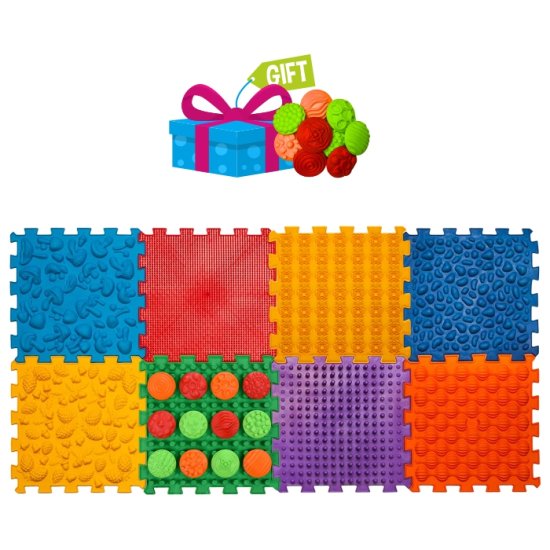 Masážní podložka Mix Puzzle 8 dílů + vzory zdarma