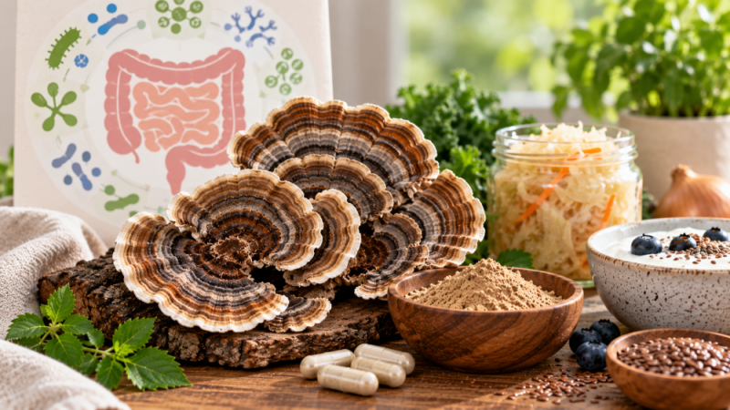 Coriolus a střevní mikroflóra