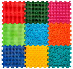 Masážní ortopedická podložka Puzzle Mořské 9 modulů