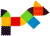 Masážní podložka Puzzle Mořské 8 prvků + 8 trojúhelníků