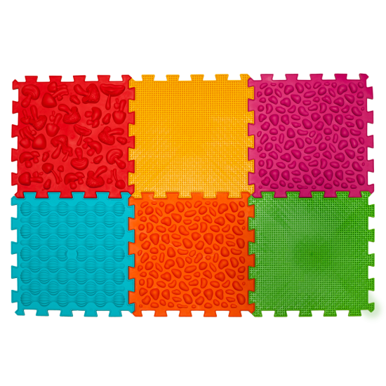 Masážní podložka Mix Puzzle 6 prvků měkká