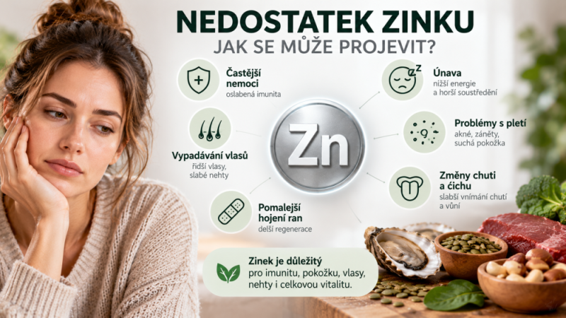 Nedostatek zinku: jak se může projevit