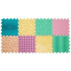 Masážní podložka Puzzle Mix Pastel 8 prvků pro fyzioterapii psů