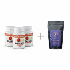 Výhodné balení Agaricus (3X Agaricus Blazei Murill 120 kapslí + Houbová káva "Duch Orla" ZDARMA)