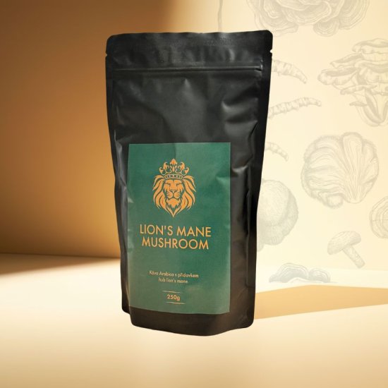 Houbová káva s Lví Hřívou (káva Arabica, Lví hříva) 250 g